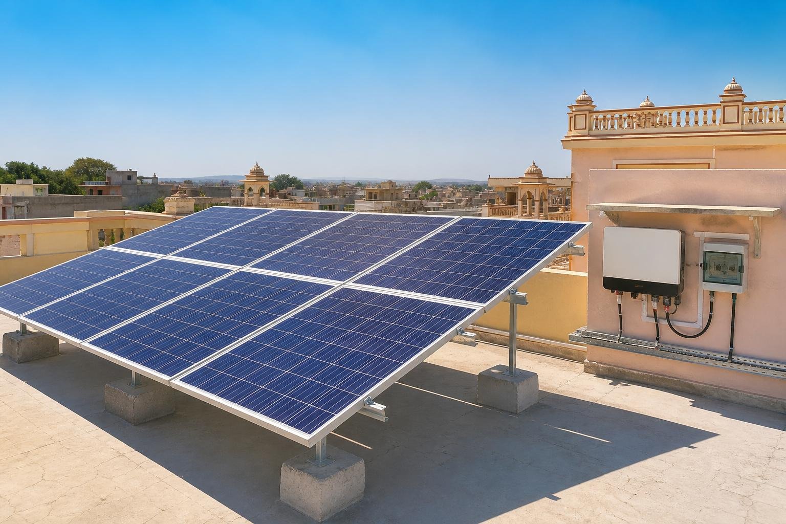 On-grid rooftop solar system
